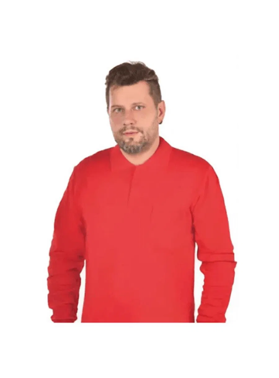 Polo Yaka Sweat Unisex Kırmızı