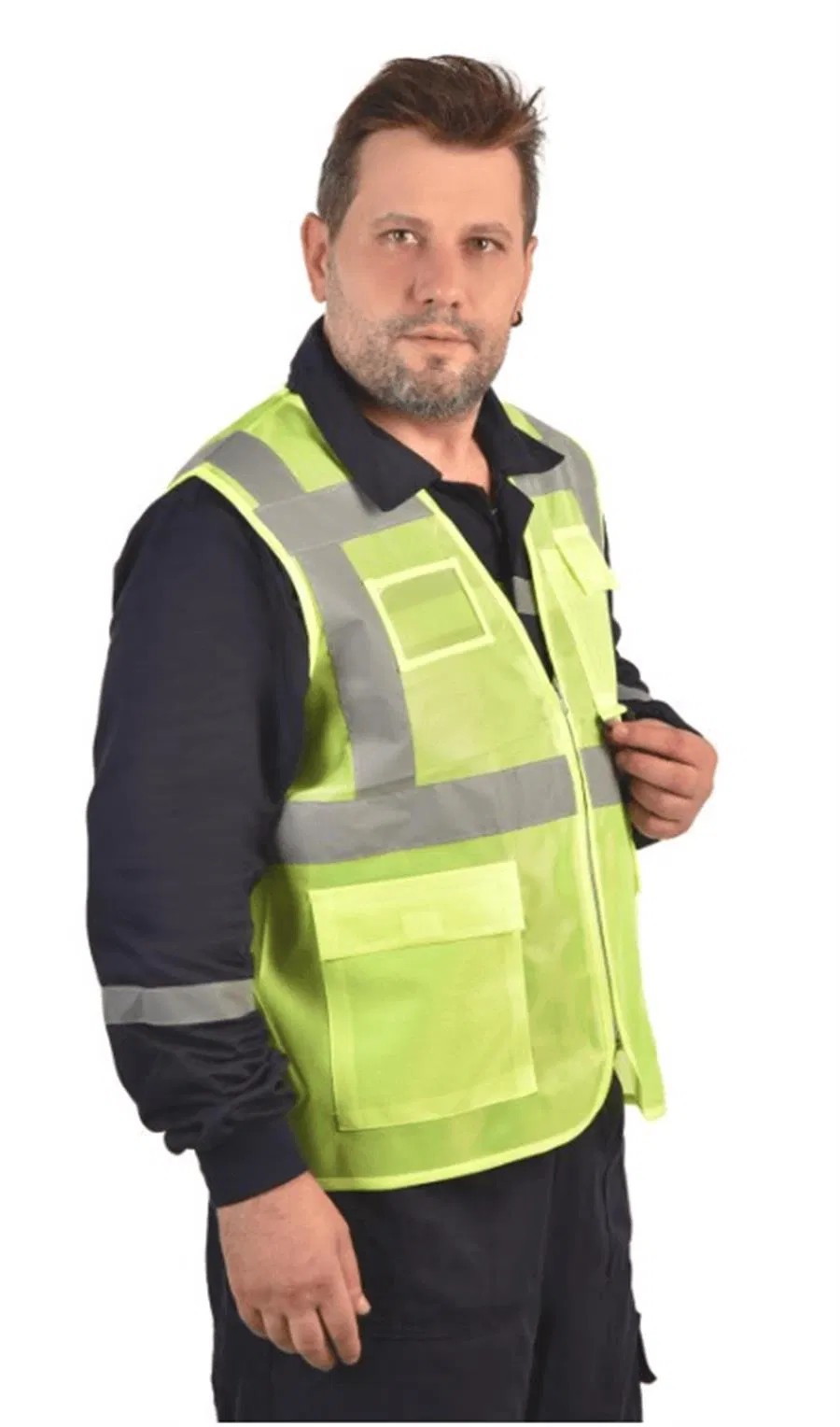 Mühendis Tip Reflektörlü Cepli İkaz Yeleği thumbnail 4