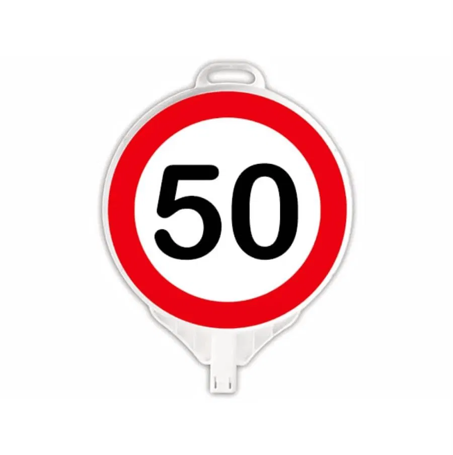 Yuvarlak Uyarı Levhası - Hız Sınırı 50 km/h