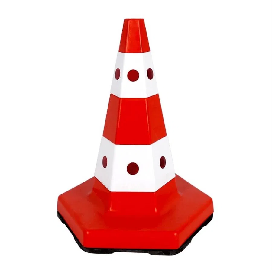 Klasik Kedi Gözlü Trafik Koni - 52 cm