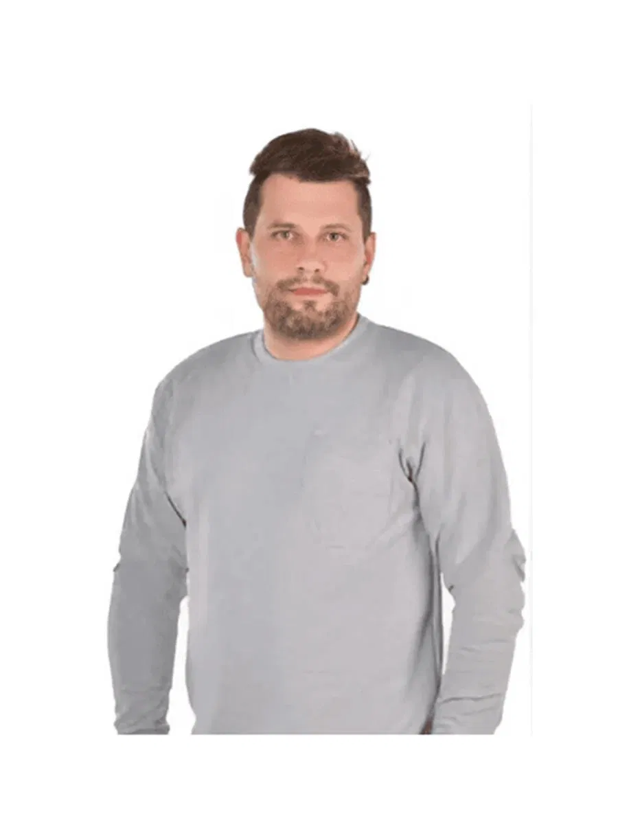 Bisiklet Yaka Sweat Unisex Gri